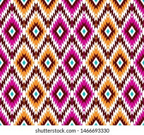 Tribal seamless colorful geometric pattern. Ethnic vector texture.Traditional ornament.
