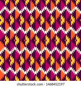 Tribal seamless colorful geometric pattern. Ethnic vector texture.Traditional ornament.