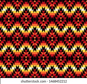 Tribal seamless colorful geometric pattern. Ethnic vector texture.Traditional ornament.