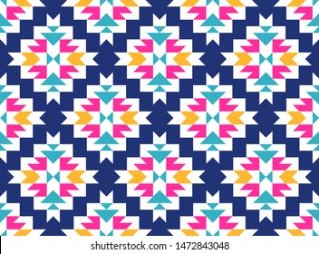 Tribal seamless colorful geometric pattern. Ethnic vector texture.Traditional ornament.