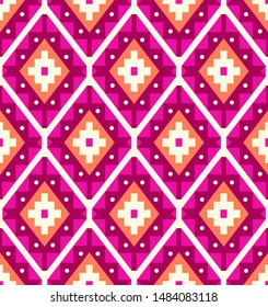 Tribal seamless colorful geometric pattern. Ethnic vector texture.Traditional ornament.

