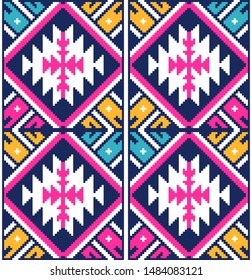 Tribal seamless colorful geometric pattern. Ethnic vector texture.Traditional ornament.
