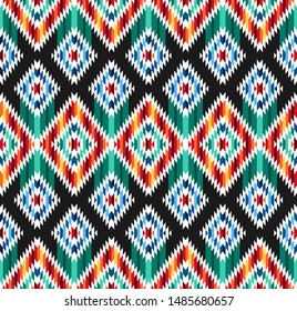 Tribal seamless colorful geometric pattern. Ethnic vector texture.Traditional ornament.