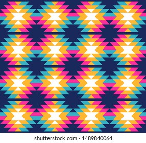 Tribal seamless colorful geometric pattern. Ethnic vector texture.Traditional ornament.