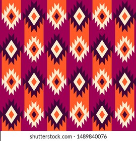 Tribal seamless colorful geometric pattern. Ethnic vector texture.Traditional ornament.