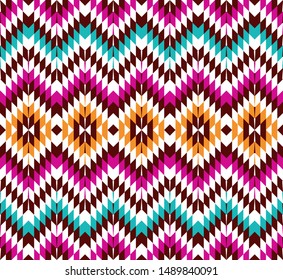Tribal seamless colorful geometric pattern. Ethnic vector texture.Traditional ornament.