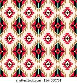 Tribal seamless colorful geometric pattern. Ethnic vector texture.Traditional ornament.