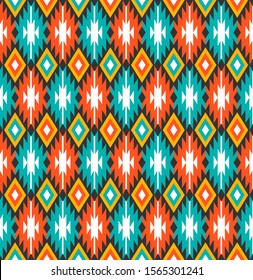 Tribal seamless colorful geometric pattern. Ethnic vector texture.Traditional ornament.