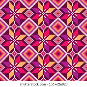 Tribal seamless colorful geometric pattern. Ethnic vector texture.Traditional ornament.