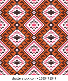 Tribal seamless colorful geometric pattern. Ethnic vector texture.Traditional ornament.