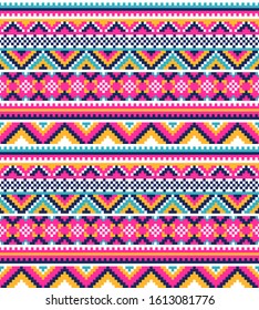 Tribal seamless colorful geometric pattern. Ethnic vector texture.Traditional ornament.