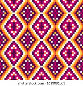 Tribal seamless colorful geometric pattern. Ethnic vector texture.Traditional ornament.