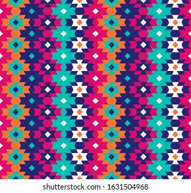 Tribal seamless colorful geometric pattern. Ethnic vector texture.Traditional ornament.
