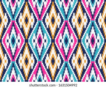 Tribal seamless colorful geometric pattern. Ethnic vector texture.Traditional ornament.
