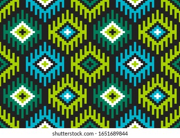 Tribal seamless colorful geometric pattern. Ethnic vector texture.Traditional ornament.