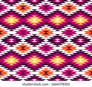 Tribal seamless colorful geometric pattern. Ethnic vector texture.Traditional ornament.