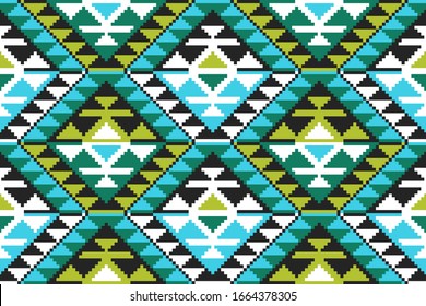 Tribal seamless colorful geometric pattern. Ethnic vector texture.Traditional ornament.