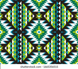 Patrón geométrico tribal de colores sin fisuras. Textura vectorial étnica.Ornamento tradicional.
