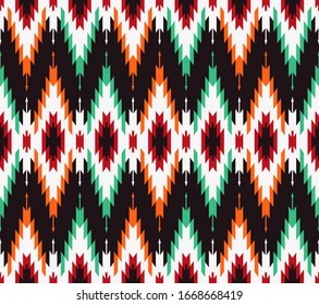 Tribal seamless colorful geometric pattern. Ethnic vector texture.Traditional ornament.
