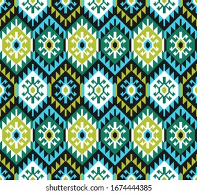 Tribal seamless colorful geometric pattern. Ethnic vector texture.Traditional ornament.
