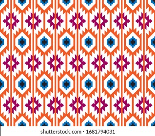 Tribal seamless colorful geometric pattern. Ethnic vector texture.Traditional ornament.