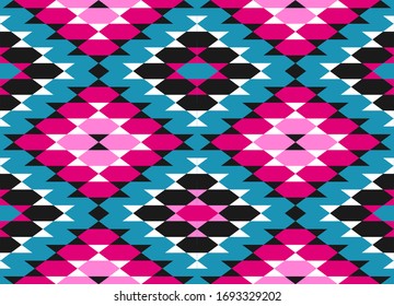 Tribal seamless colorful geometric pattern. Ethnic vector texture.Traditional ornament.