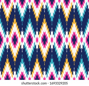 Tribal seamless colorful geometric pattern. Ethnic vector texture.Traditional ornament.