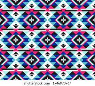 Tribal seamless colorful geometric pattern. Ethnic vector texture.Traditional ornament.