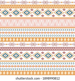 Tribal seamless colorful geometric pattern. Aztec abstract art print.  Design for background, wallpaper, clothing, wrapping, fabric. 