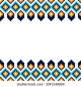 Se puede utilizar un patrón geométrico tribal sin costuras de color para papel tapiz, rellenos de patrones, fondo de página web, texturas superficiales