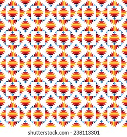 Tribal seamless colorful geometric pattern.