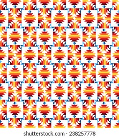 Tribal seamless colorful geometric pattern.