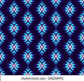 Tribal seamless colorful geometric pattern.