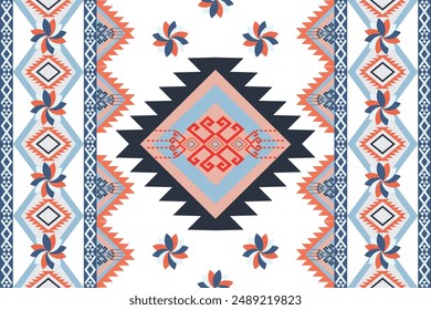 Tribal seamless colorful geometric pattern. Ethnic vector texture.Traditional ornament