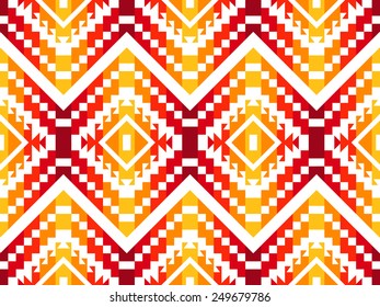 Tribal seamless colorful geometric pattern.