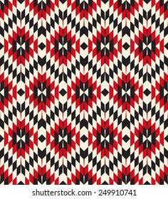 Tribal seamless colorful geometric pattern.