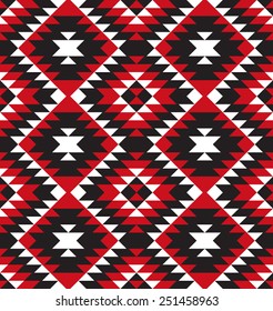 Tribal seamless colorful geometric pattern.