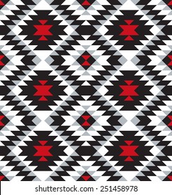 Tribal seamless colorful geometric pattern.