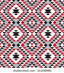 Tribal seamless colorful geometric pattern.