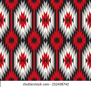 Tribal seamless colorful geometric pattern.