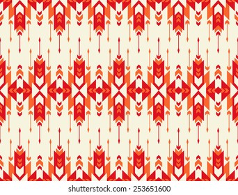 Tribal seamless colorful geometric pattern.