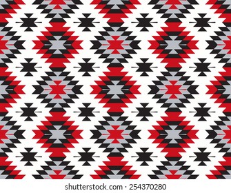 Tribal seamless colorful geometric pattern.