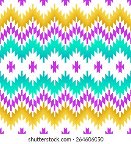 Tribal seamless colorful geometric pattern.