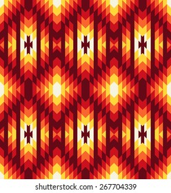 Tribal seamless colorful geometric pattern.