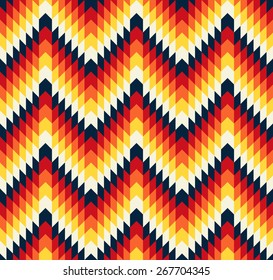 Tribal seamless colorful geometric pattern.