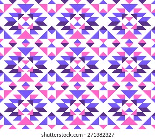 Tribal seamless colorful geometric pattern.