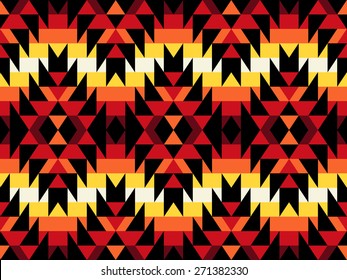 Tribal seamless colorful geometric pattern.