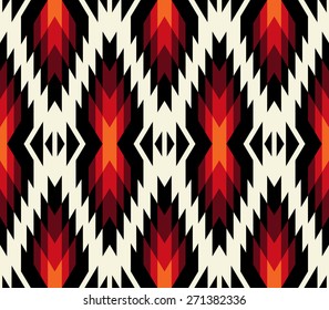 Tribal seamless colorful geometric pattern.