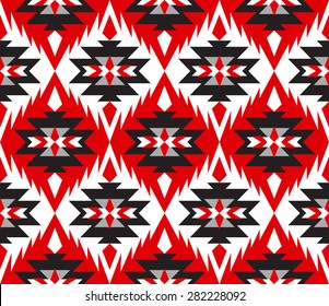 Tribal seamless colorful geometric pattern.