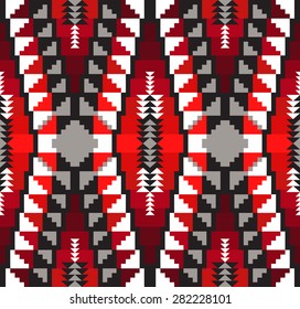 Tribal seamless colorful geometric pattern.